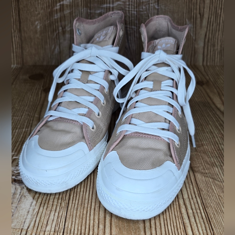 Men’s Adidas Nizza “Pale Nude” High‎ Tol Sneakers Size 11